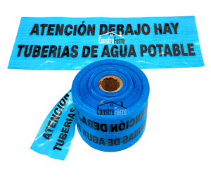 Cinta Demarcación Azul - Agua Potable | Rollo 1.000m