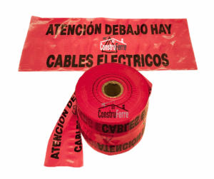 Cinta Demarcación Roja - Electricidad | Rollo 1.000m