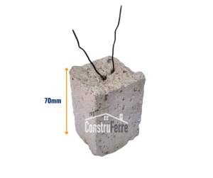Separador Caluga Hormigón Cuadrada 70mm | Bolsa 70 Und.