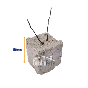 Separador Caluga Hormigón Cuadrada 50mm | Bolsa 100 Und.