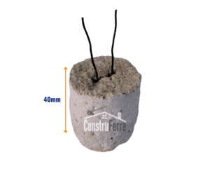 Separador Caluga Hormigón Cilíndrica 40mm | Bolsa 100 Und.