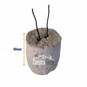 Separador Caluga Hormigón Cilíndrica 40mm | Bolsa 100 Und.