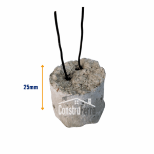 Separador Caluga Hormigón Cilindrica 25mm | Bolsa 250 Unid.