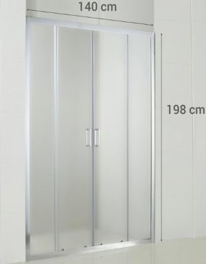 Mampara Corredera Vidrio Templado 140cm x 198cm