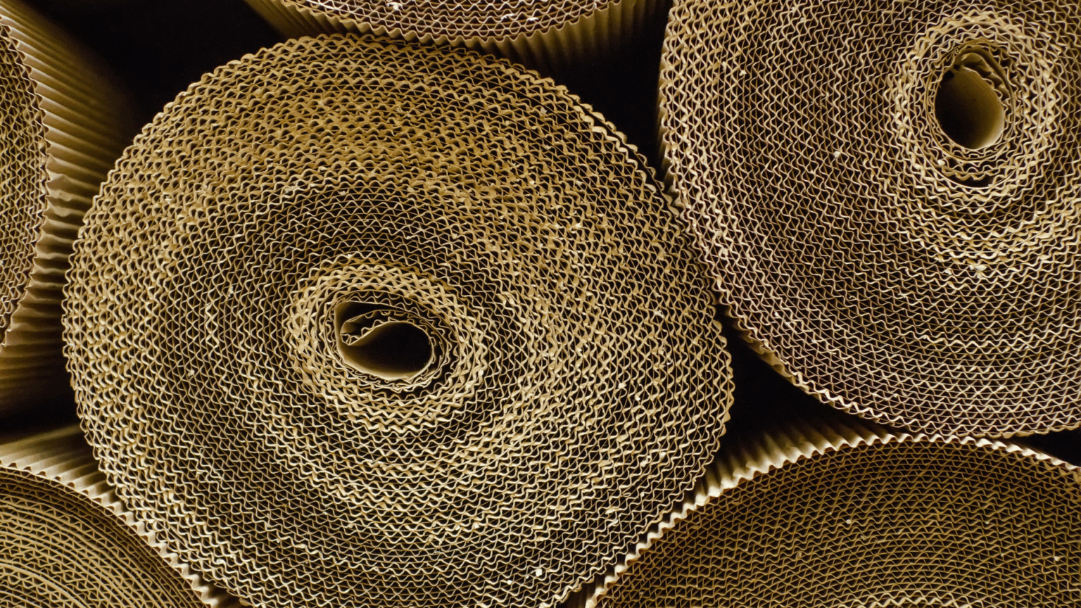 Rollos de cartón corrugado